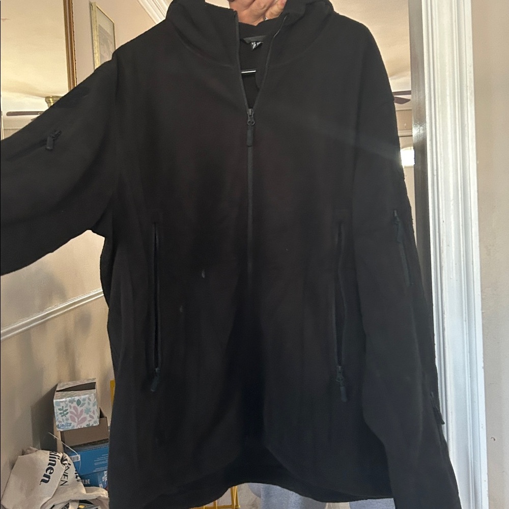 Men's Black Hooded Jacket
